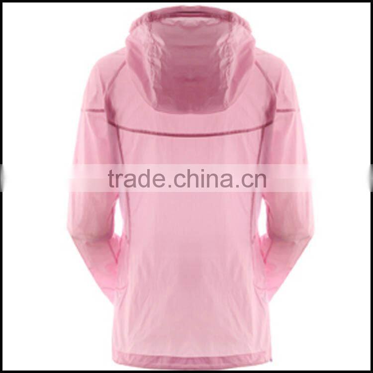 spring and summer of sun protection clothing and thin jacket sport for ladies and with front -zip waterproof rain jacket