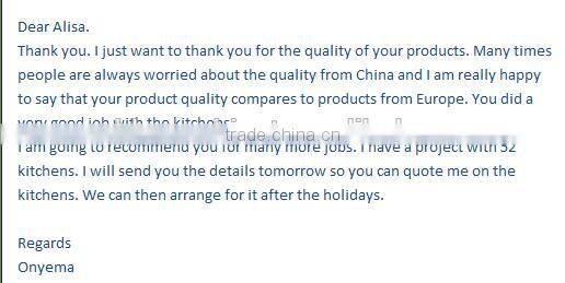 Timber veneer kitchen cabinet handle free design