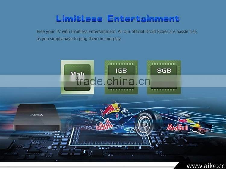 2016 New Android TV Box A95X Android 5.1 Amlogic S905 Quad core 1G+8G 2.4G KODI Pre-installed Wifi Bluetooth 4.0 Media Player