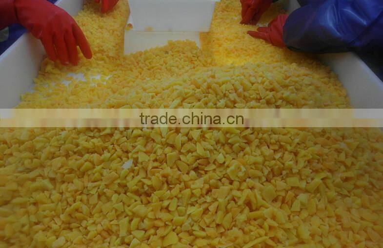 Frozen Yellow Peach Dice Crumble For Puree