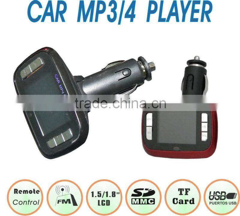 car mp4 player New Car Kit MP4 Player black MP4 FM Transmitter for SD/MMC/USB Card MP4