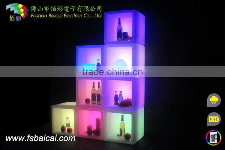 Professional made rechargeable rgb LED Cube Chair/LED Cube Furniture/Event furniture