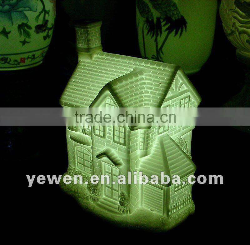 ceramic lamp, house lamp, glittering and translucent