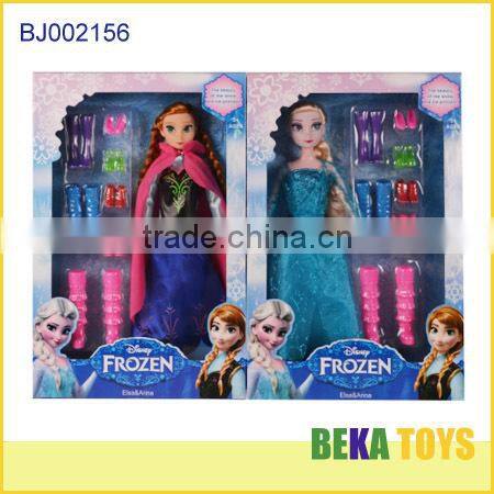 Hot selling doll disny frozen doll princess elsa and anna play set