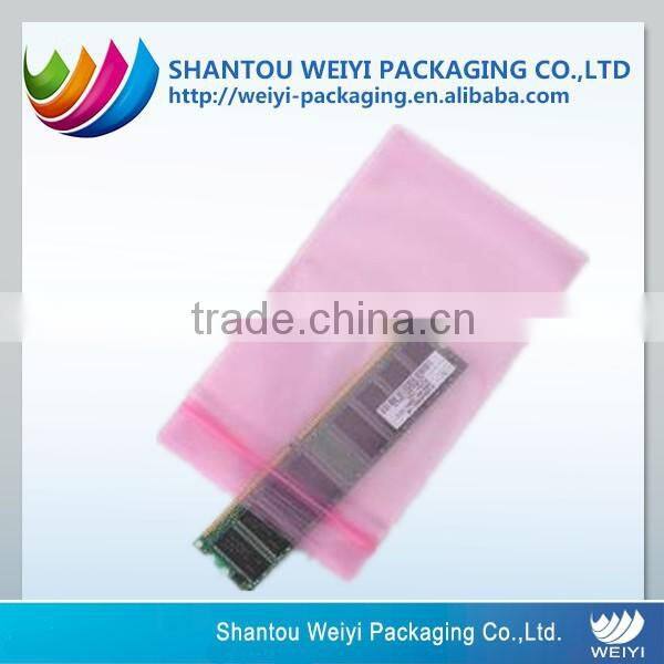 waterproof tamper proof seal pe anti-static bag with zipper