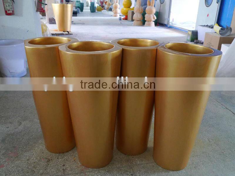 high glossy fiberglass planter for garden ,shopping center