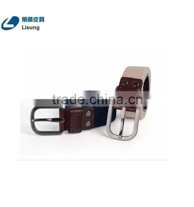 Top Quality Genuine Leather Canvas Fabric Belt For Women