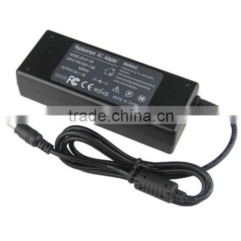 High Quality 75W 15V 5A 6.3*3.0 Laptop Charger for Toshiba Notebook