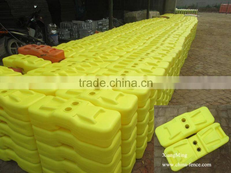 Blow/Injection Molded Temporary Fence Block with Plastic PE Material