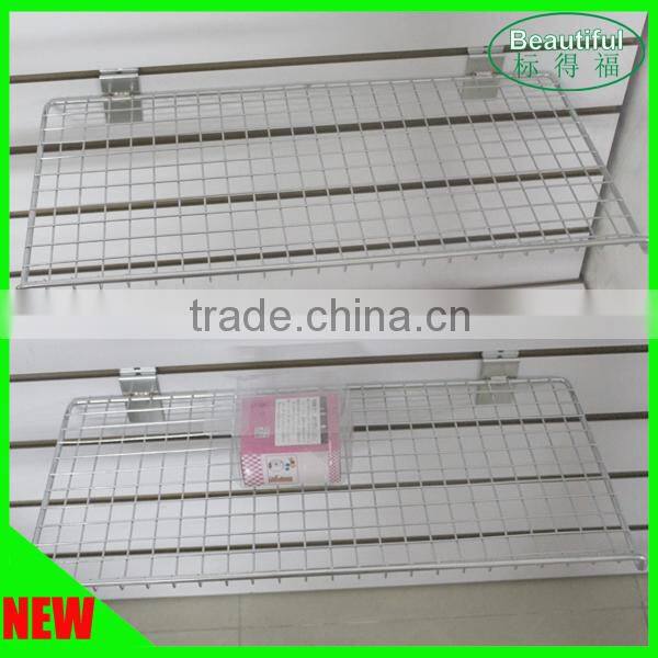 Wire Mesh Supermarket Shelf for Slatwall