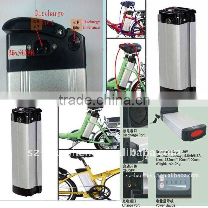 Hot sales in the world that Powerful 36V 10AH rechargeable bicycle Battery