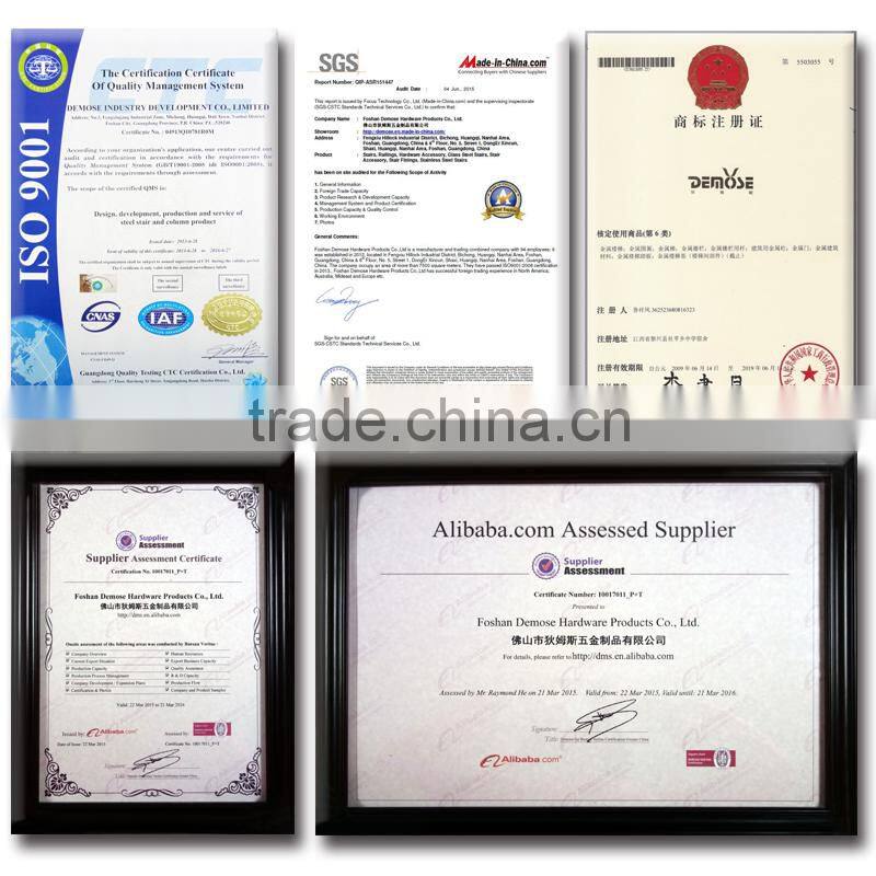 aluminium glass railing supporter / u base glass railing