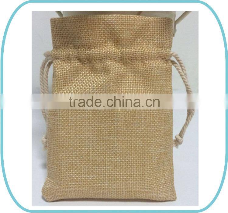 2015 factory price custom printed jute tote bags with drawstring