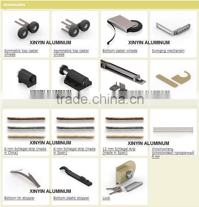 Oval aluminum profile for sliding wardrobe