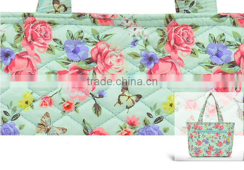 High quality waterproof polyester material fancy fashion lunch bag women