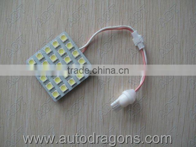 Panel White 25-5050 5*5 SMD LED Car Interior Dome Reading Light Bulbs Lamp