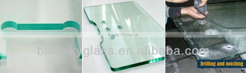 Standard size 12mm silk screen tempered glass panel with CE certificates