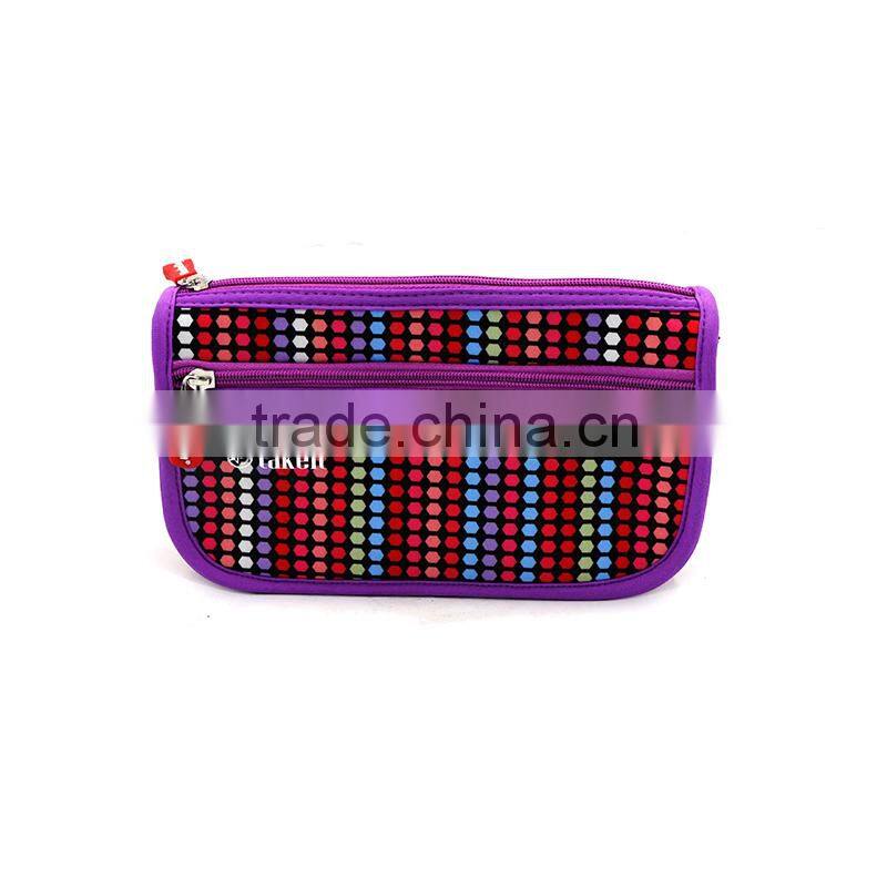 personalized neoprene cosmetic bag