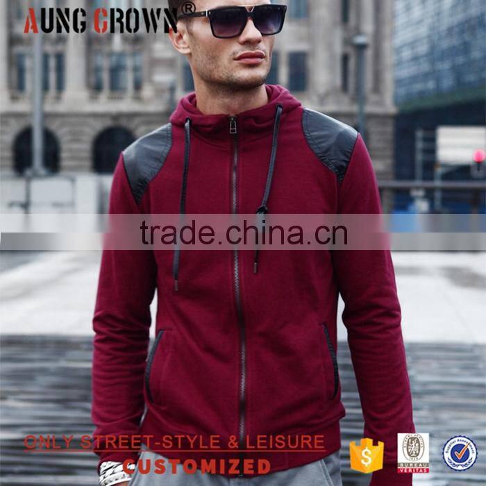 Plain Blank Zip Up Hoodie Cotton Polyester Lightweight Wholesale