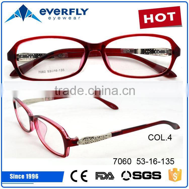 2016 fashionable lady metal optical frame with stones