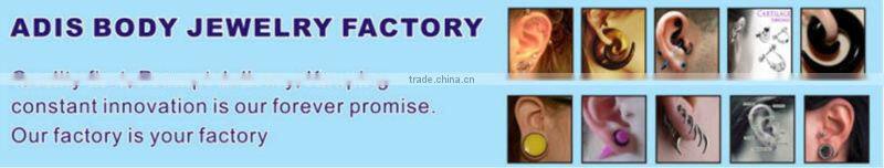 Beautiful wholesale custom fresh color soft body jewelry silicone plugs ear