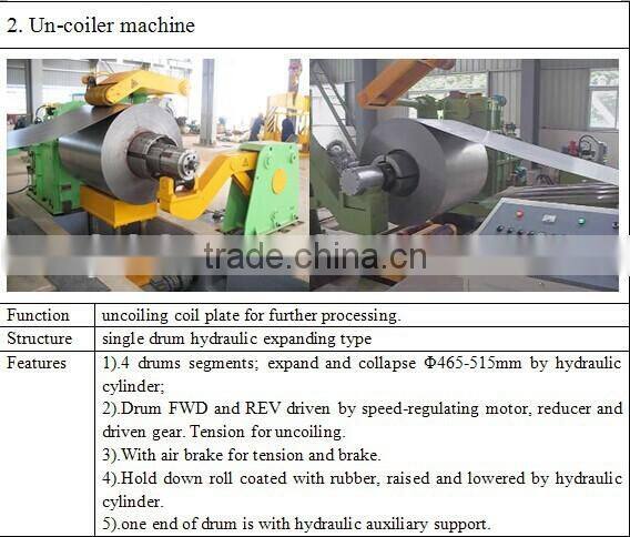 Recoiled coil weight 15000kgs automatic slitting machine