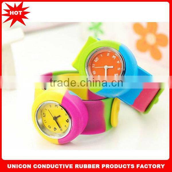 vogue flower silicone bracelets watches ladies