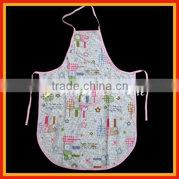 Fashion long bib apron with wide bowknot neck band