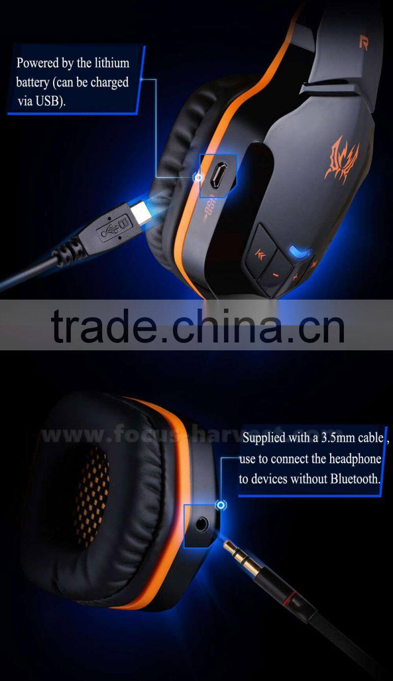 2015 new Wireless Bluetooth Headset Stereo Gaming Headphone Support NFC with Mic for PC iPhone Samsung