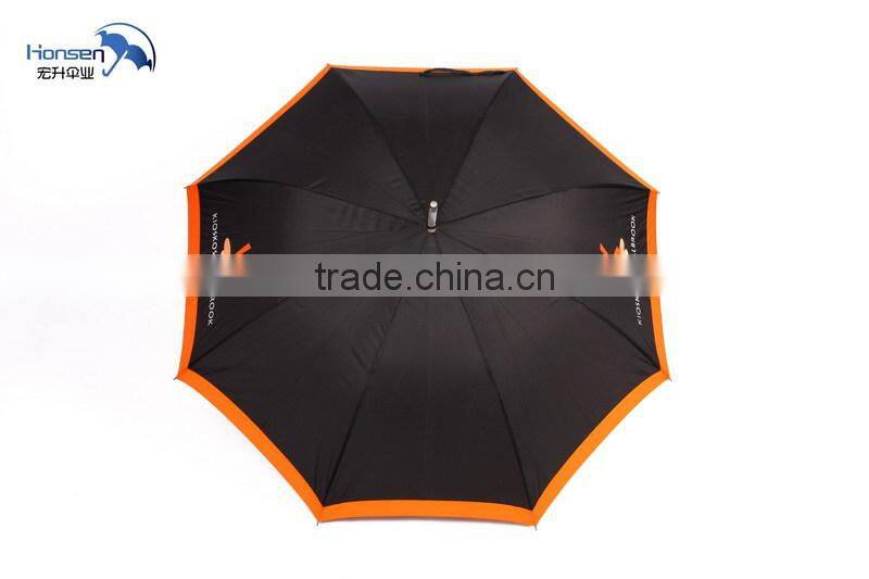 Orange Edge Light Aluminum Umbrella Custom Logo