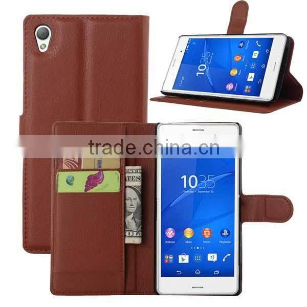 PU leather phone case for sony xperia z4 ,thin cover for sony xperia z4 smartphone