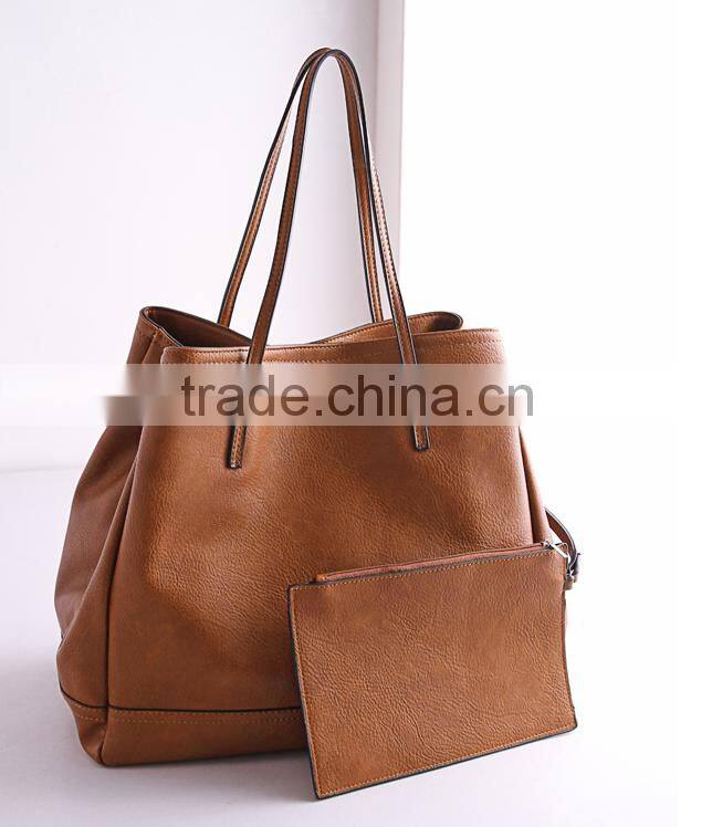 BA-1351 hot selling Women knit hand bag single shoulder bags pu leather weave bags manufacture