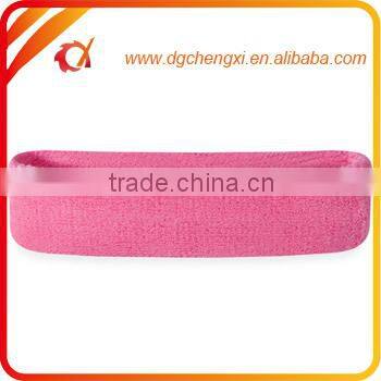 pink cotton knitted sports sweatband for girl