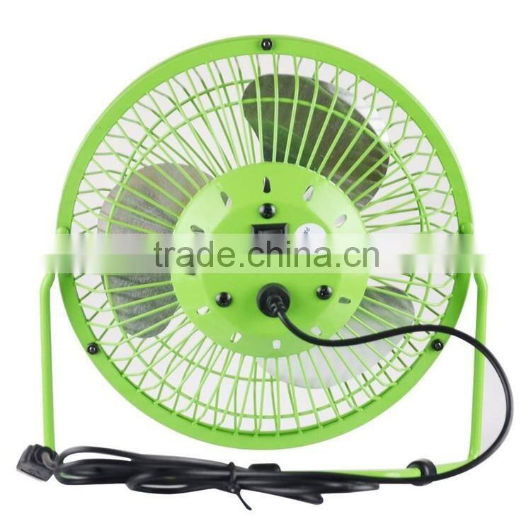 High quality cooling super mute metal mini usb fan for laptop notebook with key switch