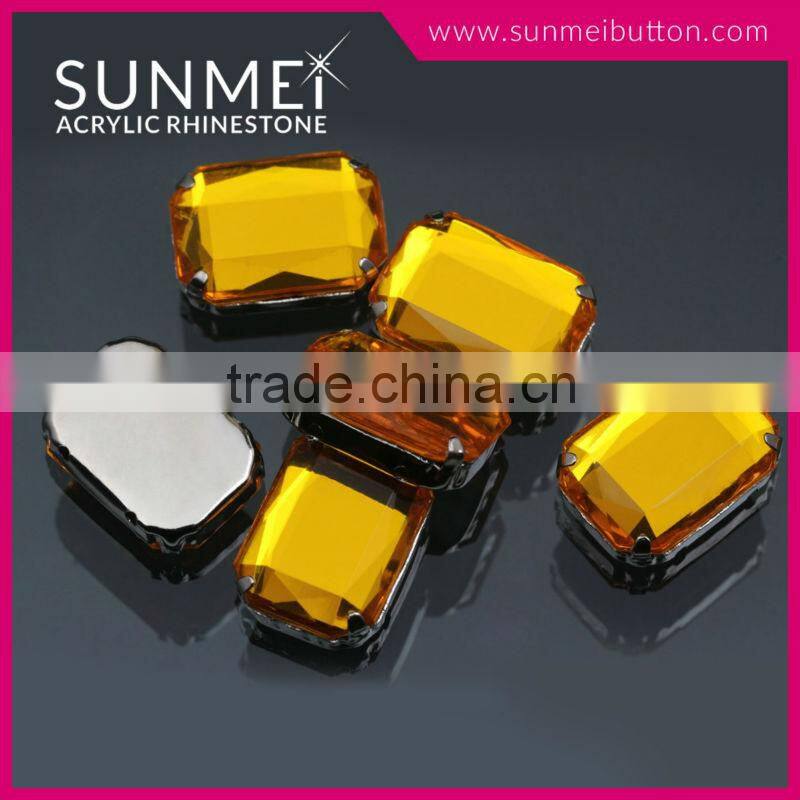 Bulk Octagon Shaped Clawed Acrylic Rhinestones for Frame