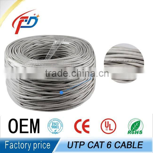GREY PLENUM CABLE CAT6 Bare Copper CMP UL Certificate 1000ftble 550MHZ