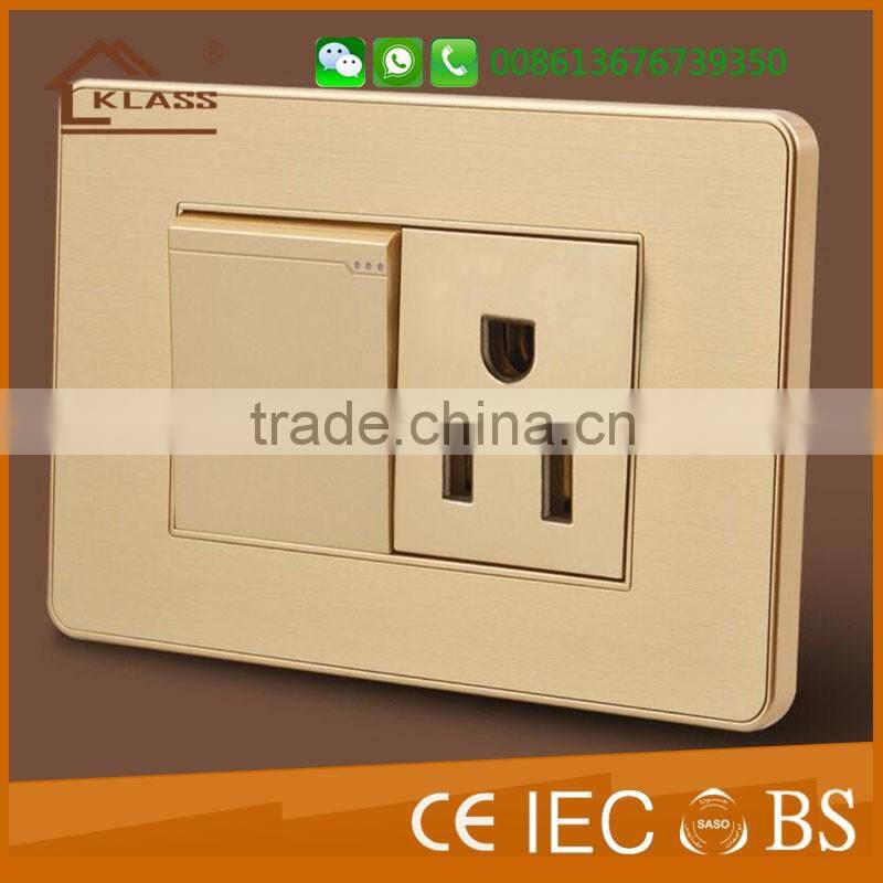 Hot sale stainless steel 1gang 2 way wall switch for home