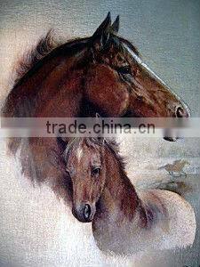 Red double pattern cloth painting