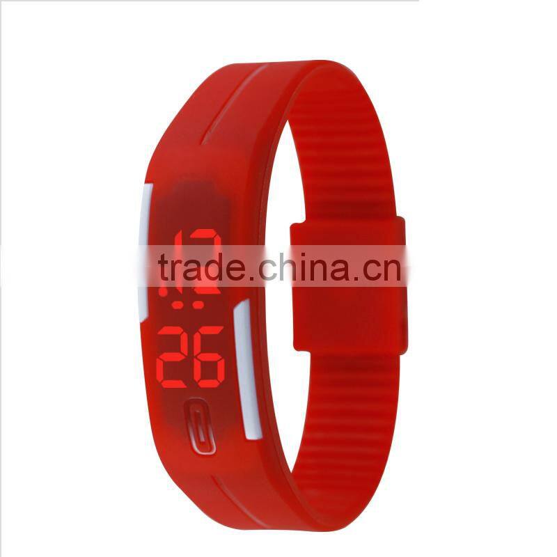 Promotional silicone led sport watch with customized LOGO