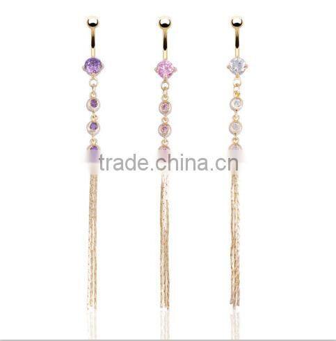 Women Sex Tassel zircon Bell Ring Navel Ring Sell