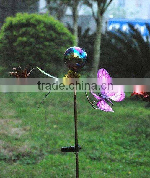 metal butterfly solar light garden