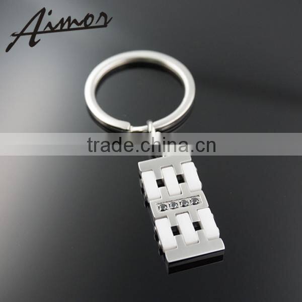 Good Price Stainless Steel Key Chain with Ceramic/Zircons