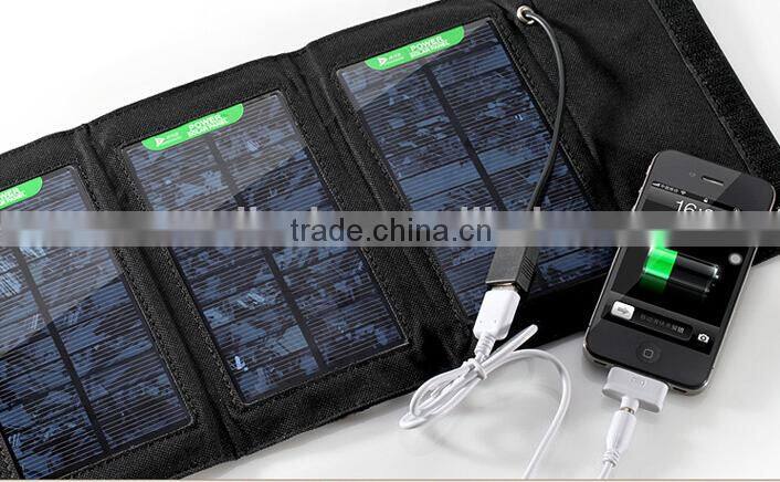 High Efficient 5W Foldable Solar Panel & Battery Charger