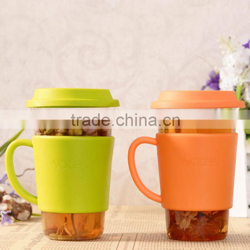 Free samples!clear drinking unbreakable glass cup glass cup with harnesses,glass cup