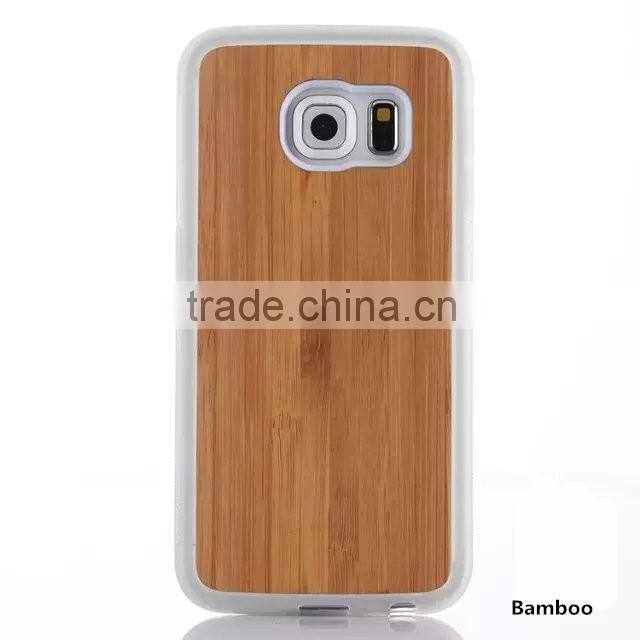 TPU Design Bamboo Phone Case Wood Mobile Phone S6 Cover