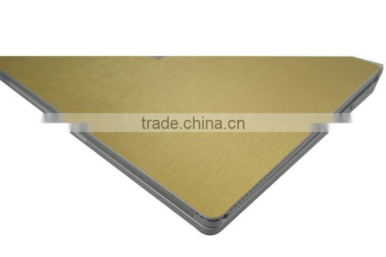 Factory wholesale brushed aluminum back skin for surface book