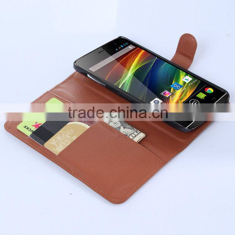 luxury stand wallet leather flip case cover for wiko slide