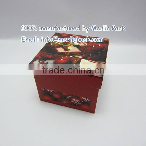 2016 Square Storage Cardboard Box Christmas Candles Home Decoration Boxes