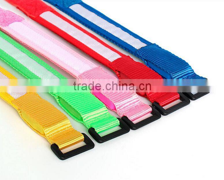 Wholesale High Quality Colorful Fashion Customized Nylon LED Flash Wristband