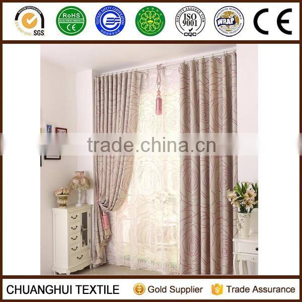 flower printed blackout curtain for living room